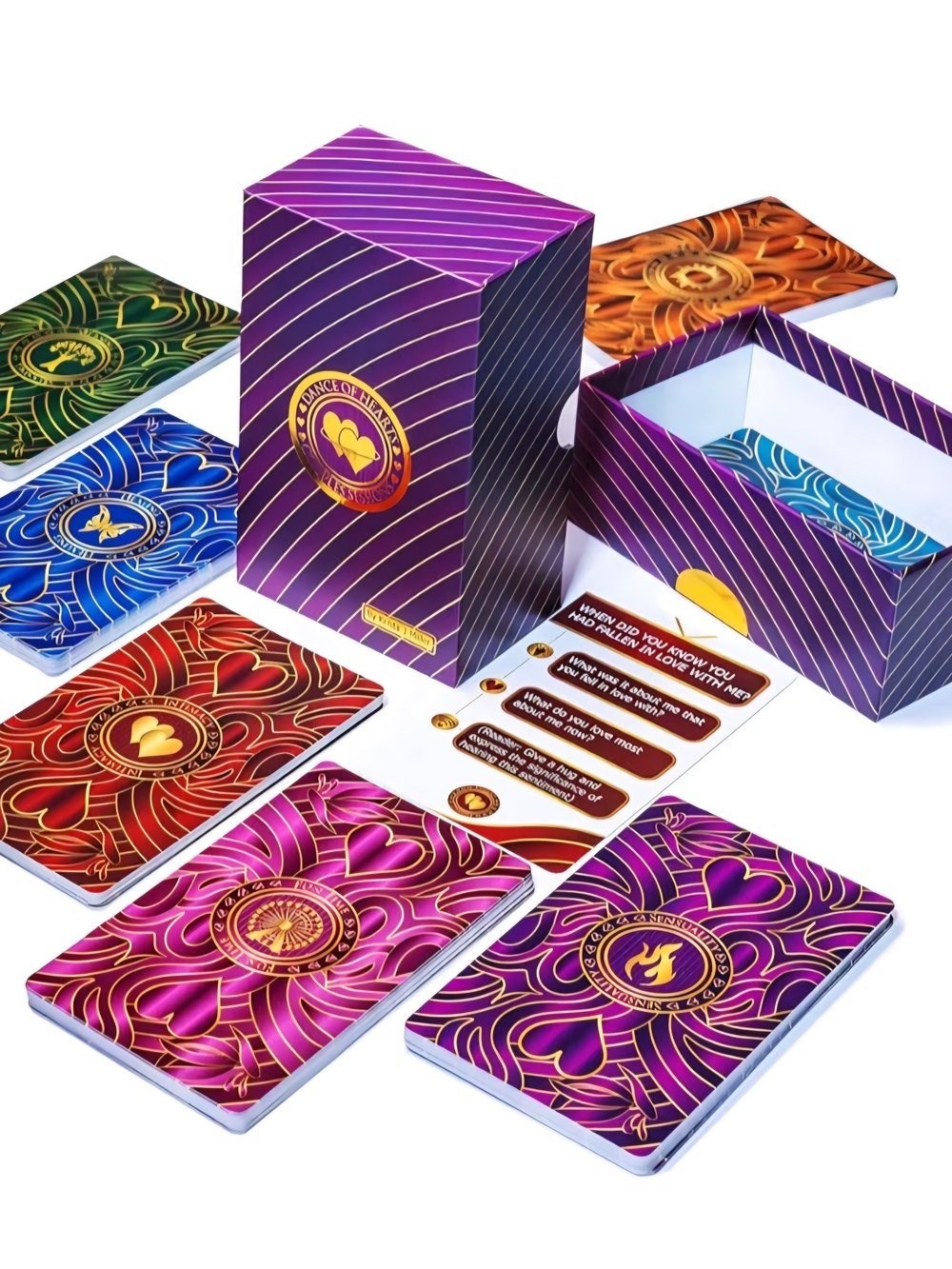 Amazon Conversation Card Game - Purple & Gold Design